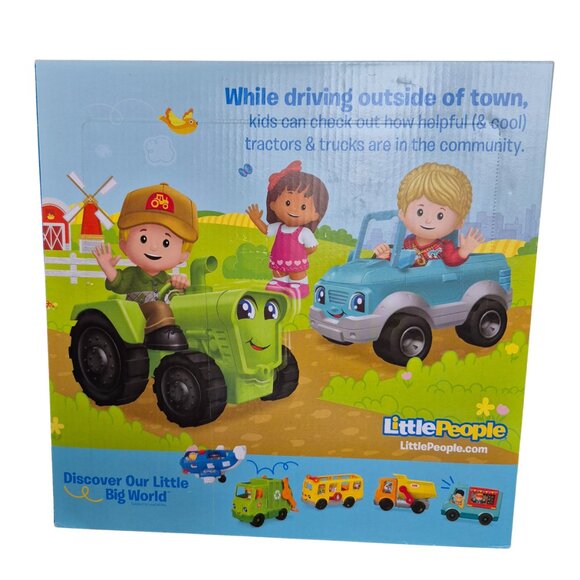 Fisher Price Little People Truckin’ Along Vehicle Gift Set | Educational Toddler - Picture 2 of 8